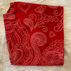 New! Girl’s Lularoe red paisley Valentine leggings S/M